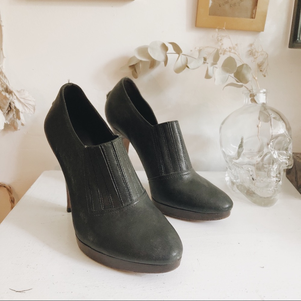 Black Leather Heels